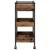 vidaXL Kitchen Trolley 50x30x70 cm Engineered Wood Black