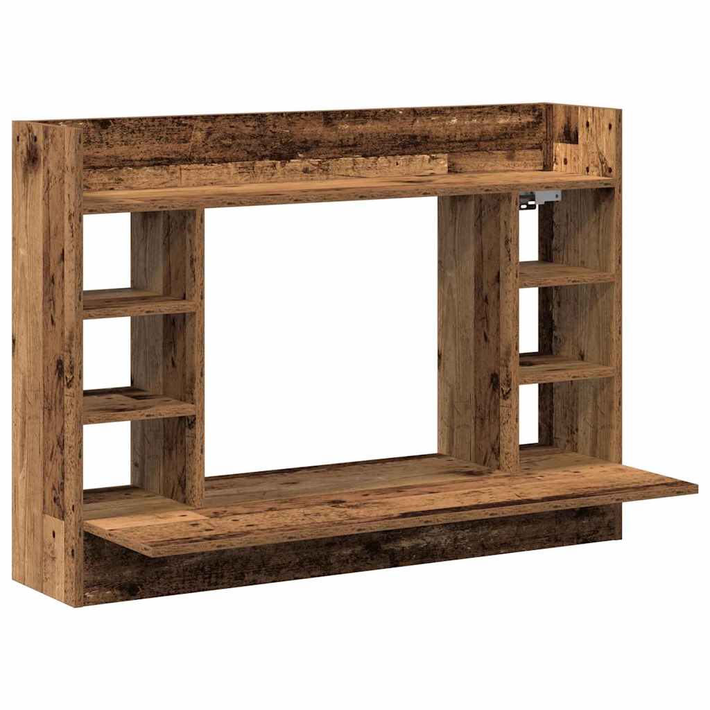 vidaXL Wandbureau 105x48x75 cm bewerkt hout wit