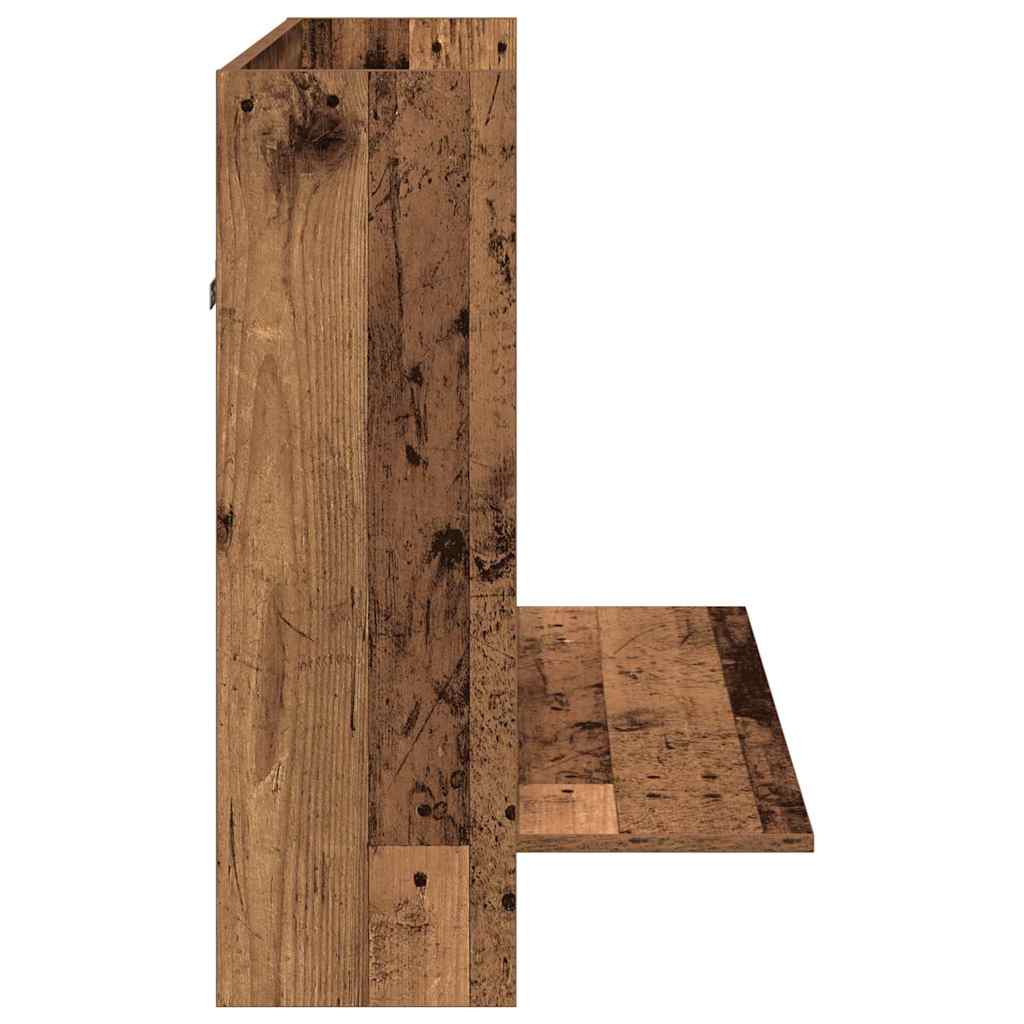 vidaXL Wandbureau 105x48x75 cm bewerkt hout wit