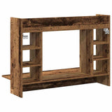 vidaXL Wandbureau 105x48x75 cm bewerkt hout wit