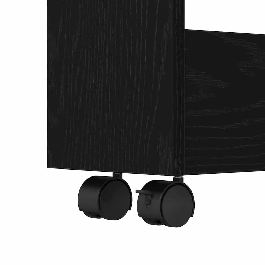 vidaXL Smalle Opbergtrolley 3 Laden Wit Bewerkt Hout