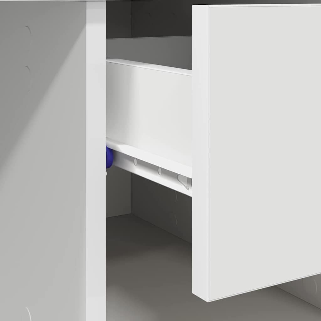 vidaXL Bureau met lade met plank Wit 90 x 49 x 75 cm Bewerkt hout