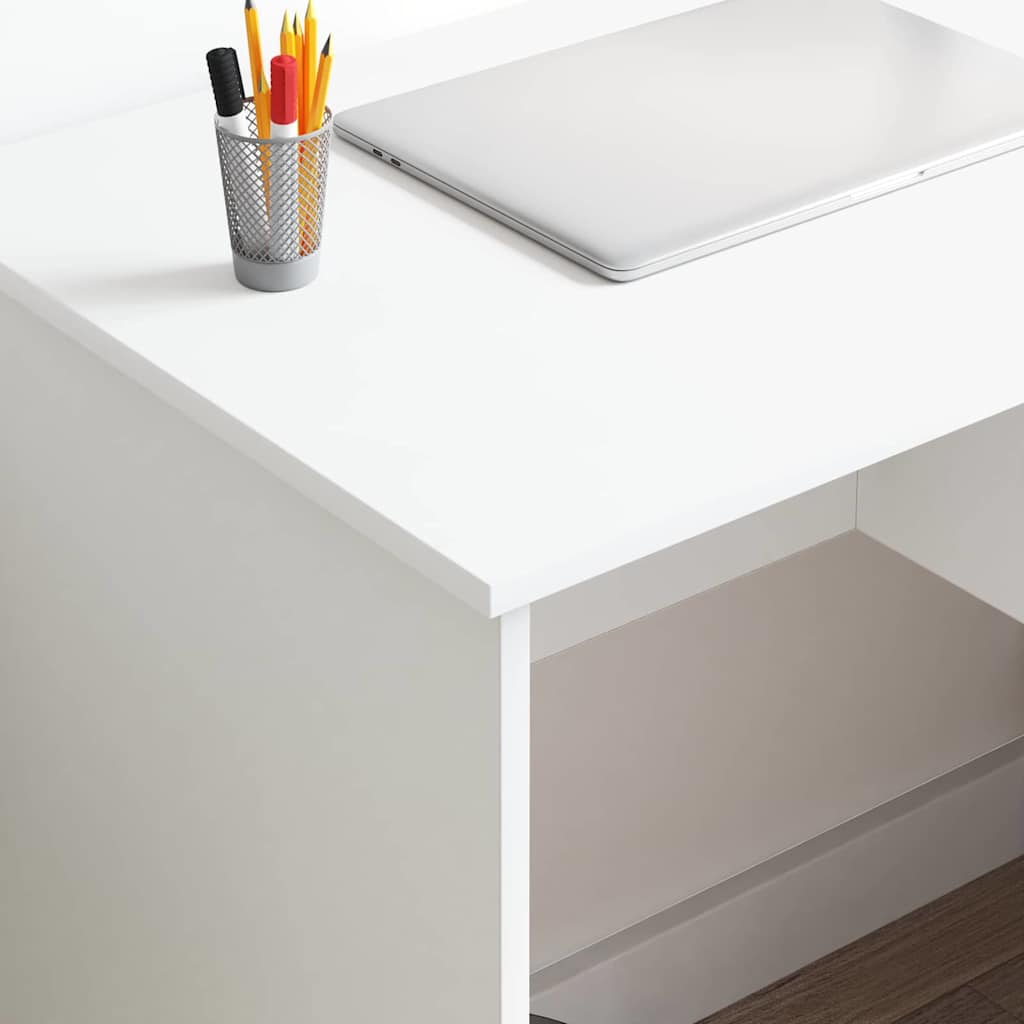 vidaXL Bureau met lade met plank Wit 90 x 49 x 75 cm Bewerkt hout
