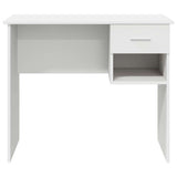 vidaXL Bureau met lade met plank Wit 90 x 49 x 75 cm Bewerkt hout