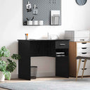 vidaXL Bureau met lade met plank Wit 90 x 49 x 75 cm Bewerkt hout