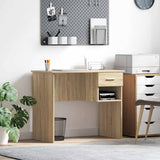vidaXL Bureau met lade met plank Wit 90 x 49 x 75 cm Bewerkt hout
