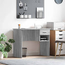 vidaXL Bureau met lade met plank Wit 90 x 49 x 75 cm Bewerkt hout