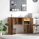 vidaXL Bureau met lade met plank Wit 90 x 49 x 75 cm Bewerkt hout