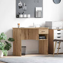 vidaXL Bureau met lade met plank Wit 90 x 49 x 75 cm Bewerkt hout