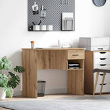 vidaXL Bureau met lade met plank Wit 90 x 49 x 75 cm Bewerkt hout