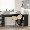 vidaXL Bureau met plank met opslag Wit 142 x 102 x 73 cm Bewerkt hout