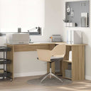 vidaXL Bureau met plank met opslag Wit 142 x 102 x 73 cm Bewerkt hout