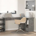 vidaXL Bureau met plank met opslag Wit 142 x 102 x 73 cm Bewerkt hout