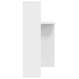 vidaXL Desk with Shelf White 131.5 x 50 x 106.5 cm Engineered Wood