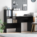 vidaXL Desk with Shelf White 131.5 x 50 x 106.5 cm Engineered Wood