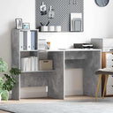 vidaXL Desk with Shelf White 131.5 x 50 x 106.5 cm Engineered Wood