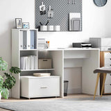 vidaXL Ladekast met wiel Wit 55 x 45 x 31 cm