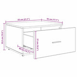 vidaXL Ladekast met wiel Wit 55 x 45 x 31 cm
