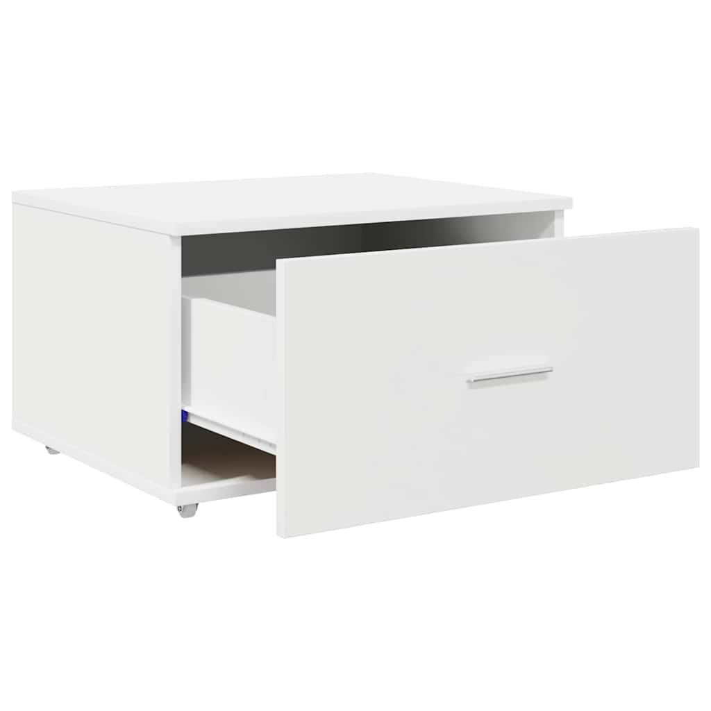 vidaXL Ladekast met wiel Wit 55 x 45 x 31 cm