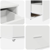 vidaXL Ladekast met wiel Wit 55 x 45 x 31 cm