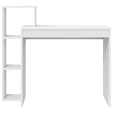 vidaXL Bureau met plank met opslag Wit 100 x 40 x 90 cm Bewerkt hout