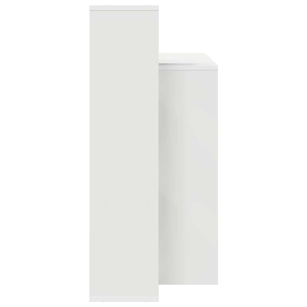 vidaXL Bureau met plank met opslag Wit 100 x 40 x 90 cm Bewerkt hout