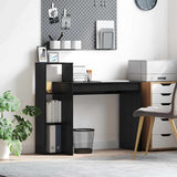 vidaXL Bureau met plank met opslag Wit 100 x 40 x 90 cm Bewerkt hout