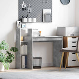 vidaXL Bureau met plank met opslag Wit 100 x 40 x 90 cm Bewerkt hout