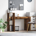 vidaXL Bureau met plank met opslag Wit 100 x 40 x 90 cm Bewerkt hout