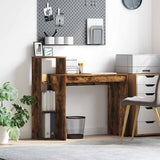 vidaXL Bureau met plank met opslag Wit 100 x 40 x 90 cm Bewerkt hout