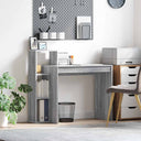 vidaXL Bureau met plank met opslag Wit 100 x 40 x 90 cm Bewerkt hout