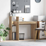 vidaXL Bureau met plank met opslag Wit 100 x 40 x 90 cm Bewerkt hout