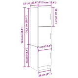 vidaXL Highboard Wit 31.5 x 32 x 122.5 cm