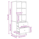 vidaXL Highboard met lade Wit 45,5 x 34 x 127 cm