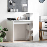 vidaXL Bureau met plank Wit 108 x 55 x 103.5 cm Bewerkt hout