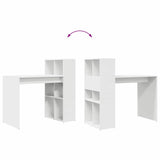 vidaXL Bureau met plank Wit 108 x 55 x 103.5 cm Bewerkt hout