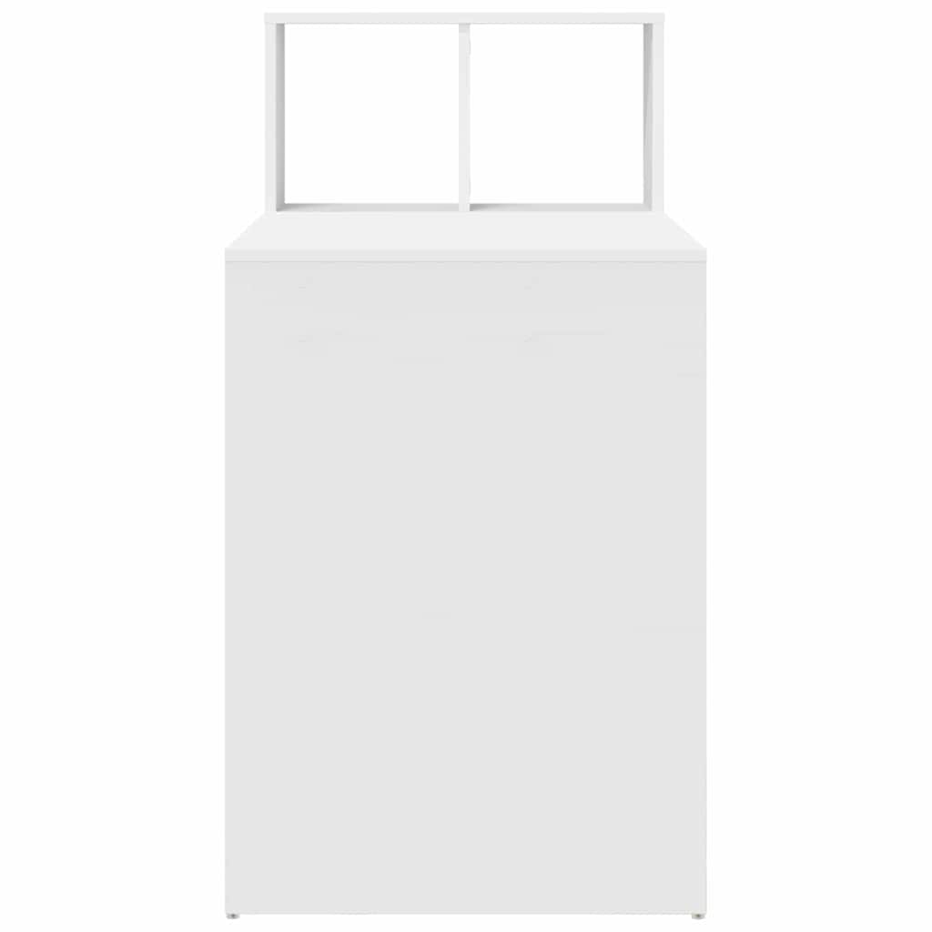 vidaXL Bureau met plank Wit 108 x 55 x 103.5 cm Bewerkt hout