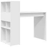 vidaXL Bureau met plank Wit 108 x 55 x 103.5 cm Bewerkt hout