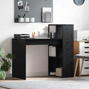 vidaXL Bureau met plank Wit 108 x 55 x 103.5 cm Bewerkt hout