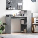 vidaXL Bureau met plank Wit 108 x 55 x 103.5 cm Bewerkt hout