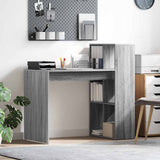 vidaXL Bureau met plank Wit 108 x 55 x 103.5 cm Bewerkt hout