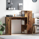 vidaXL Bureau met plank Wit 108 x 55 x 103.5 cm Bewerkt hout