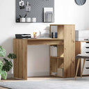 vidaXL Bureau met plank Wit 108 x 55 x 103.5 cm Bewerkt hout