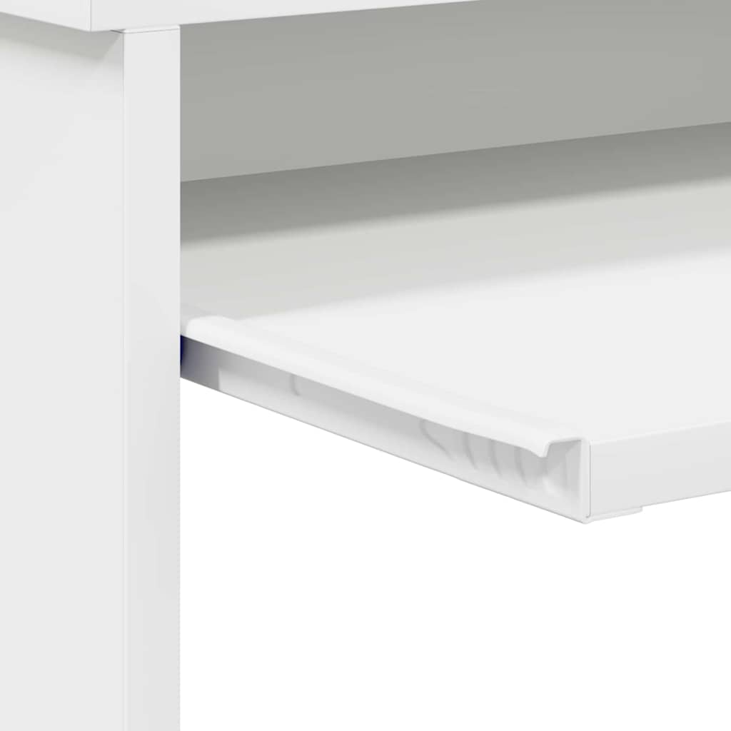 vidaXL Bureau met lade met plank Wit 106 x 41 x 88.5 cm Bewerkt hout