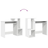 vidaXL Bureau met lade met plank Wit 106 x 41 x 88.5 cm Bewerkt hout
