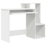 vidaXL Bureau met lade met plank Wit 106 x 41 x 88.5 cm Bewerkt hout