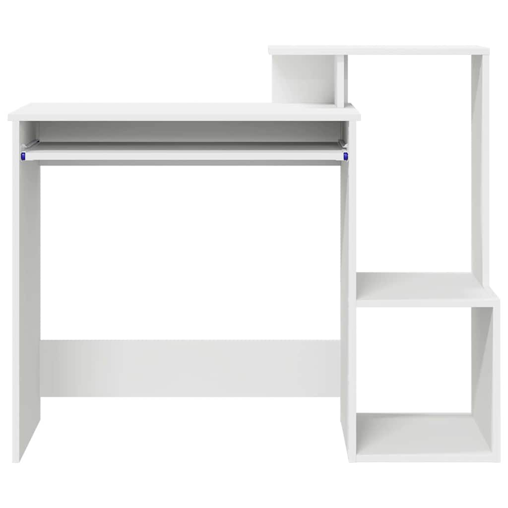 vidaXL Bureau met lade met plank Wit 106 x 41 x 88.5 cm Bewerkt hout