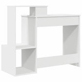 vidaXL Bureau met lade met plank Wit 106 x 41 x 88.5 cm Bewerkt hout