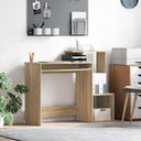 vidaXL Bureau met lade met plank Wit 106 x 41 x 88.5 cm Bewerkt hout