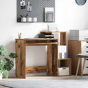 vidaXL Bureau met lade met plank Wit 106 x 41 x 88.5 cm Bewerkt hout
